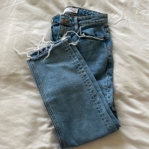 Top shop cropped straight jeans